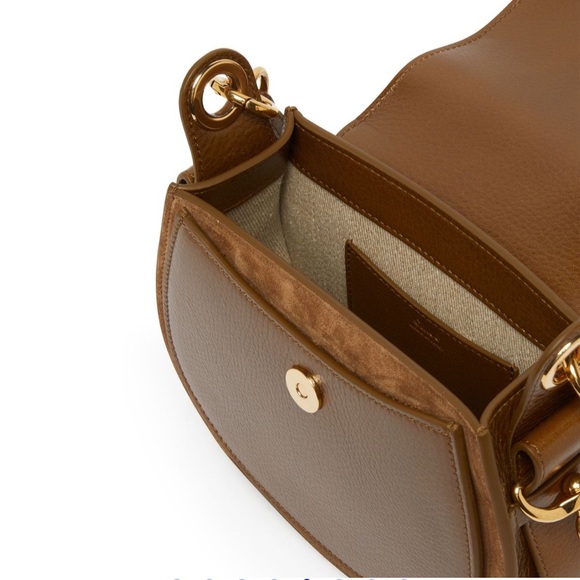 CHLOE TESS SMALL CROSSBODY DARK KHAKI BROWN LIKE NEW - Picture 13 of 16